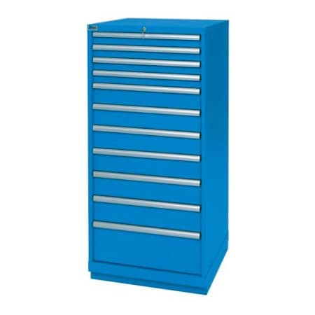 Lista International Lista 11 Drawer Standard Width Cabinet - Bright Blue, Individual Lock XSSC1350-1103BBRG